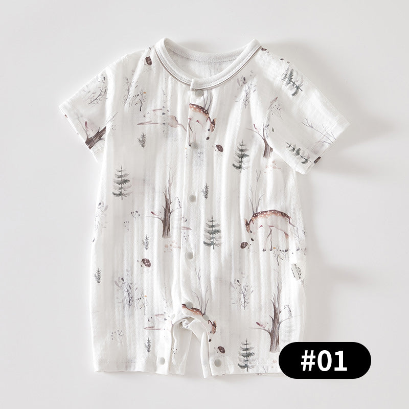 Summer Newborn Baby Romper, 100% Pure Cotton Material, 1-24Months - babysmile03