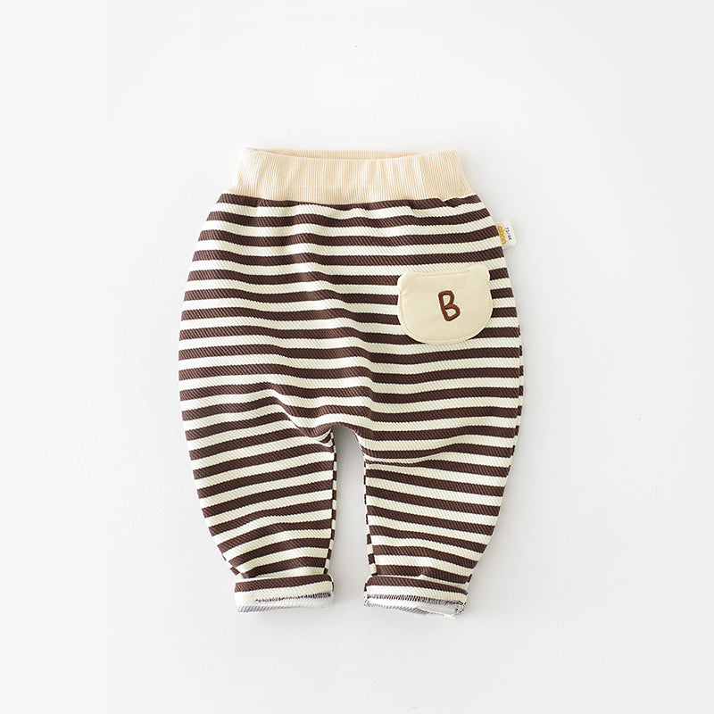 Loose-Fitting Baby Trousers with a Striped Pattern, 6-36Months