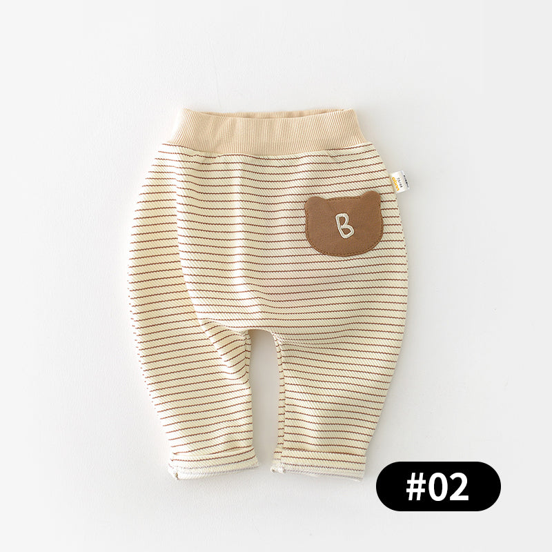 Loose-Fitting Baby Trousers with a Striped Pattern, 6-36Months