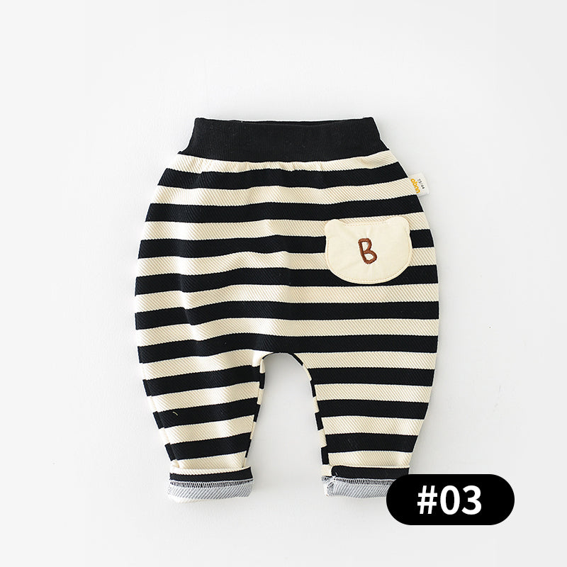 Loose-Fitting Baby Trousers with a Striped Pattern, 6-36Months