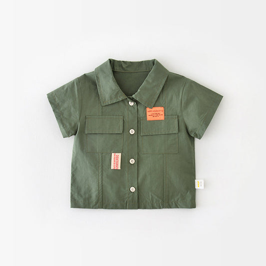 Deep Green Baby Boys Shirt, 6-36Months