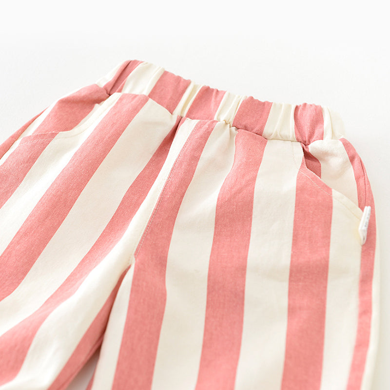 Loose-Fitting Baby Trousers with a Striped Pattern, 6-36Months