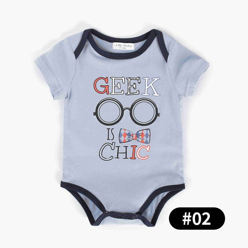 Baby Bodysuits with Patterns or Letters, 100% Pure Cotton Material, 0-36Months