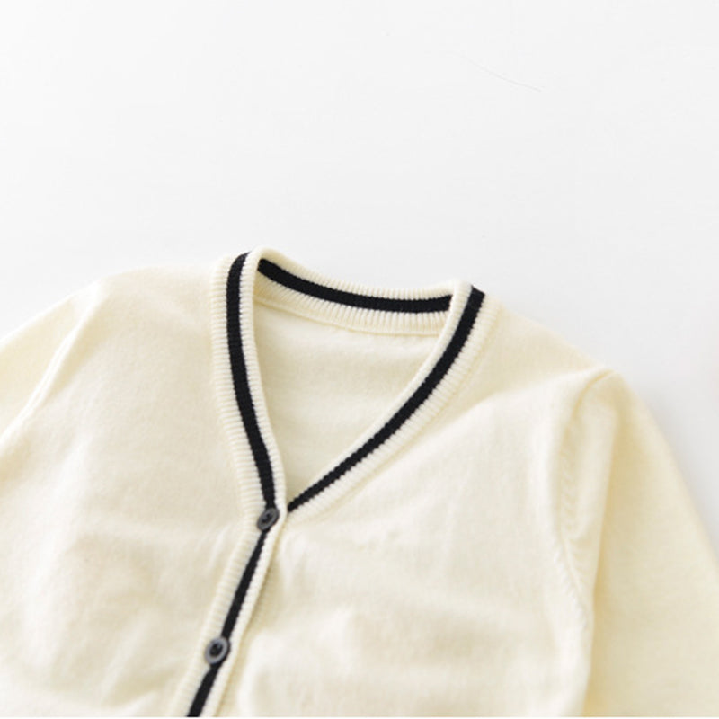 Cartoon Bear Pattern Sweater, Collegiate Style, 6-36Months