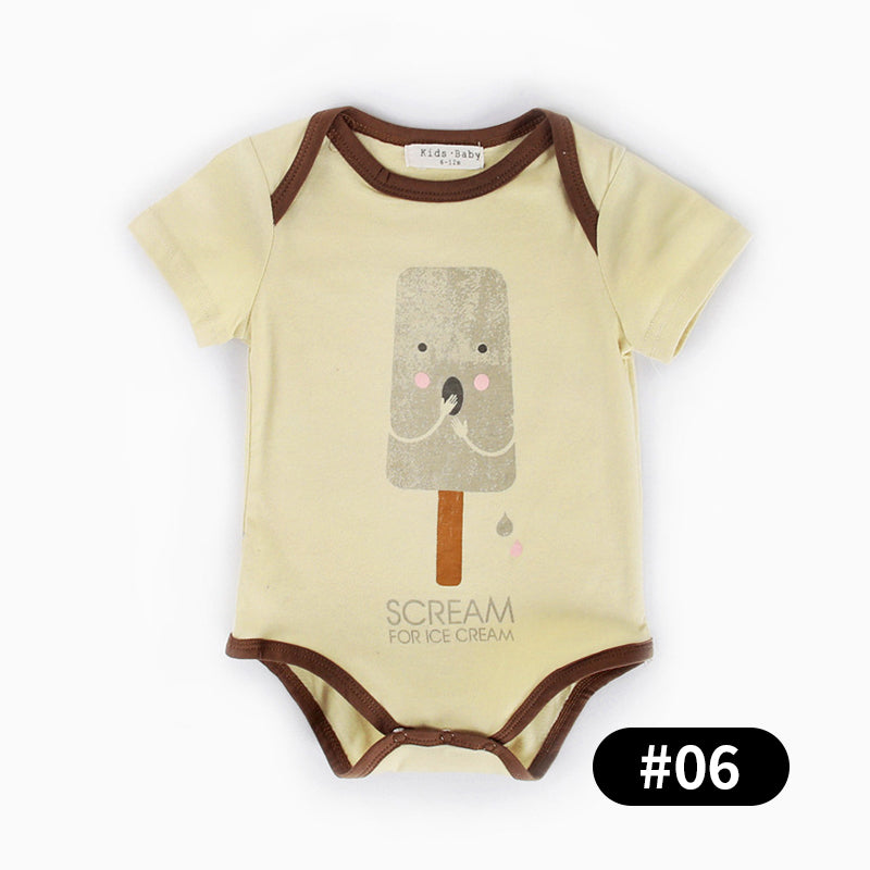 Baby Bodysuits with Patterns or Letters, 100% Pure Cotton Material, 0-36Months