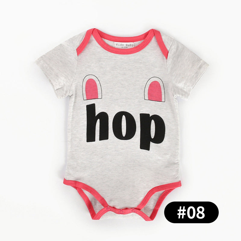 Baby Bodysuits with Patterns or Letters, 100% Pure Cotton Material, 0-36Months