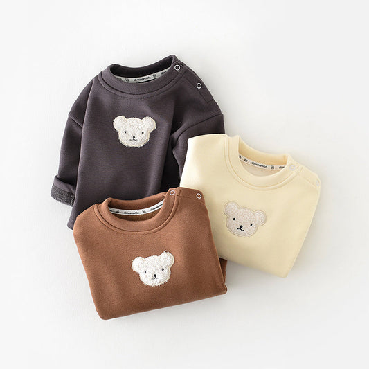 Cartoon Bear Pattern Baby Sweater, 6-36Months