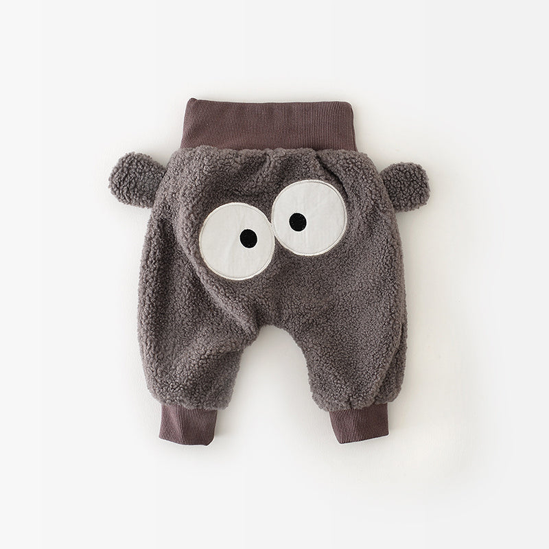 Cute Expression Loose-Fitting Baby Thick Pants, 6-36Months