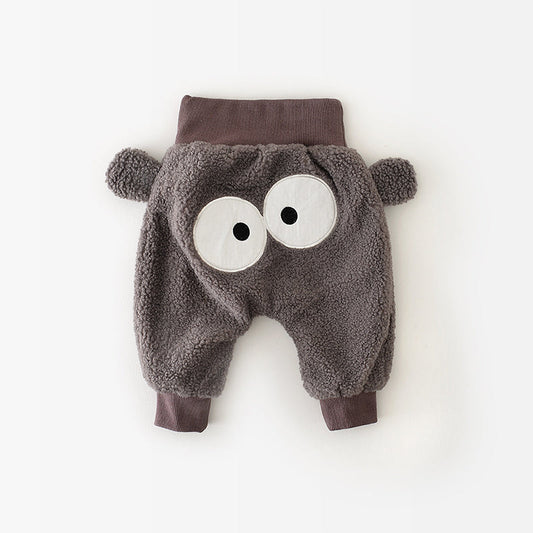 Cute Expression Loose-Fitting Baby Thick Pants, 6-36Months