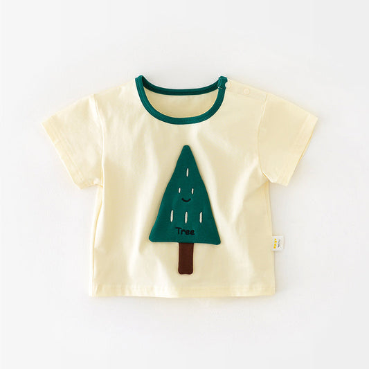 Baby T-shirt with a 3D Tree Pattern, 6-36Months