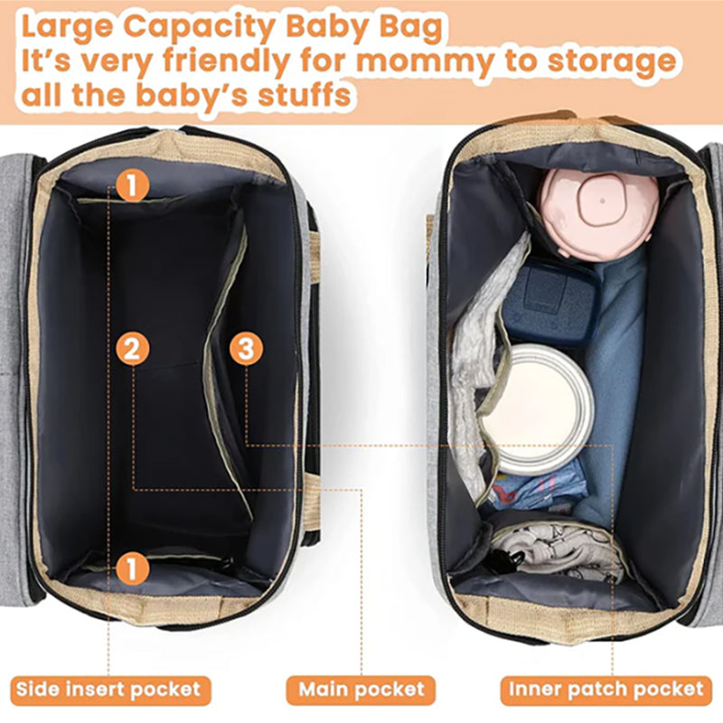 2 in 1 Backpack Diaper Bag & Crib - babysmile03