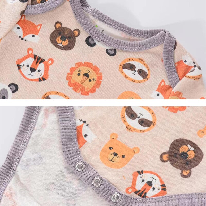 Cartoon Bear Bodysuits Set for Boys Girls