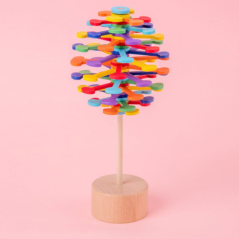 Wooden spinning lollipop