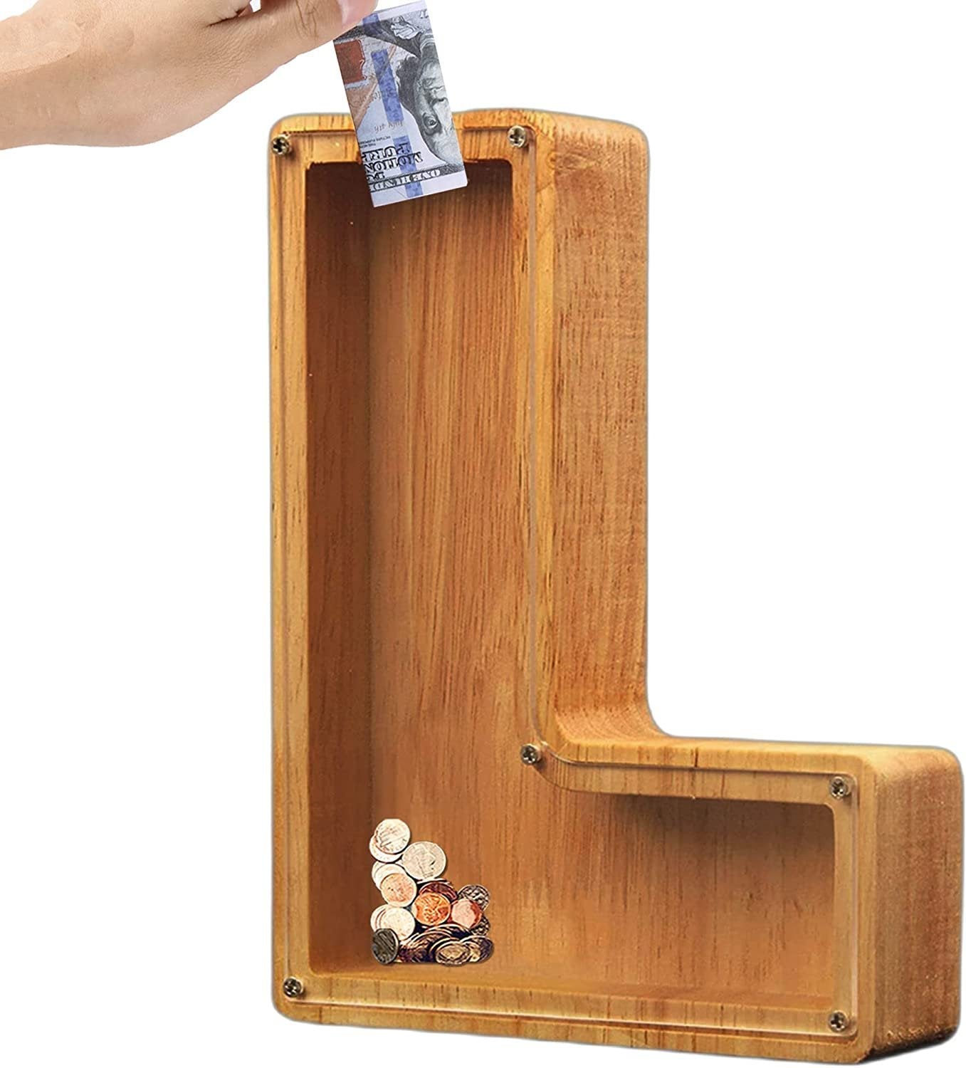 (49% low price sale) -Personalized Alphabet Wooden Piggy Bank