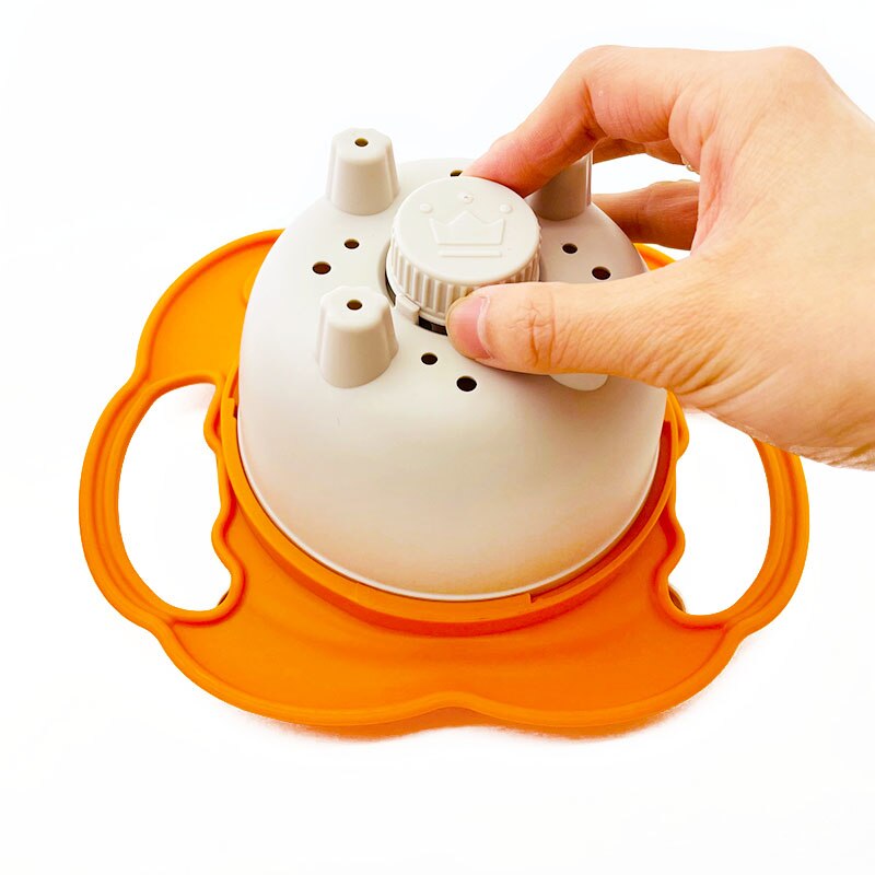 360 Degree Rotate Spill-Proof Bowl Cute Cartoon