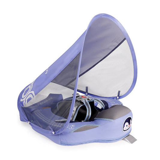 An Inflatable-Free Baby Swimming Ring with a Sunshade