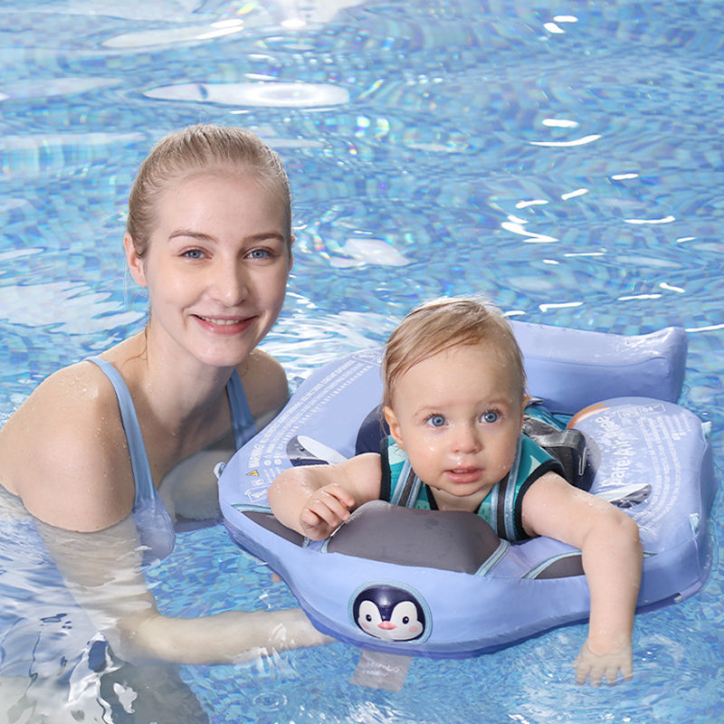 An Inflatable-Free Baby Swimming Ring with a Sunshade