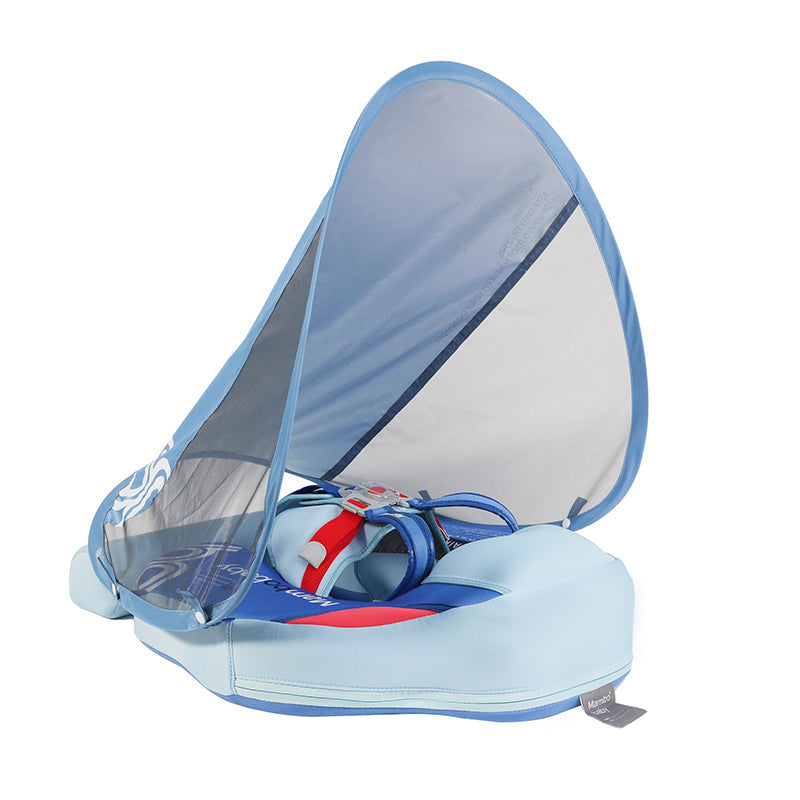 An Inflatable-Free Baby Swimming Ring with a Sunshade