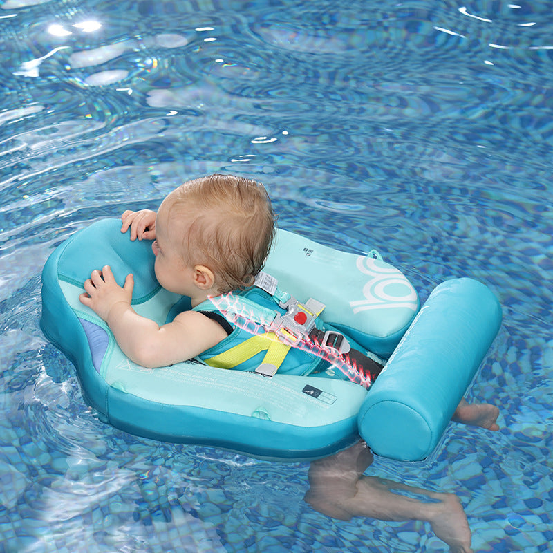 An Inflatable-Free Baby Swimming Ring with a Sunshade