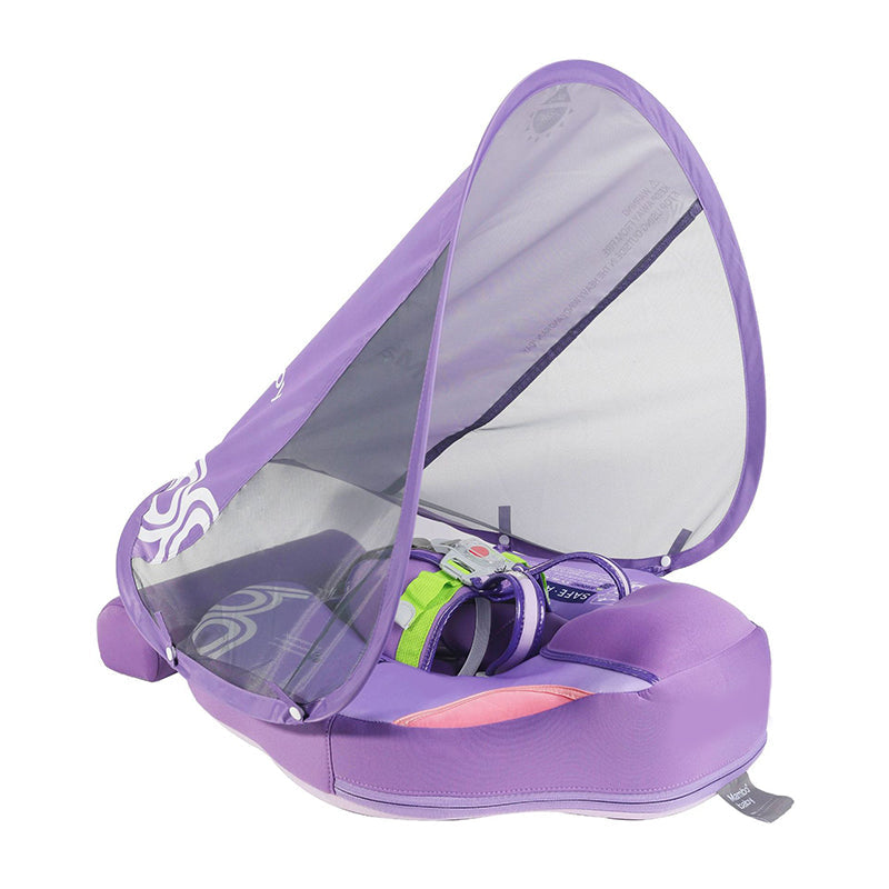 An Inflatable-Free Baby Swimming Ring with a Sunshade