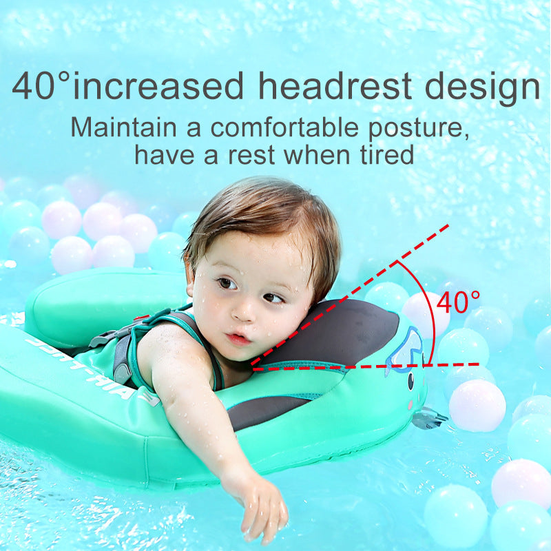 An Inflatable-Free Baby Swimming Ring with a Sunshade
