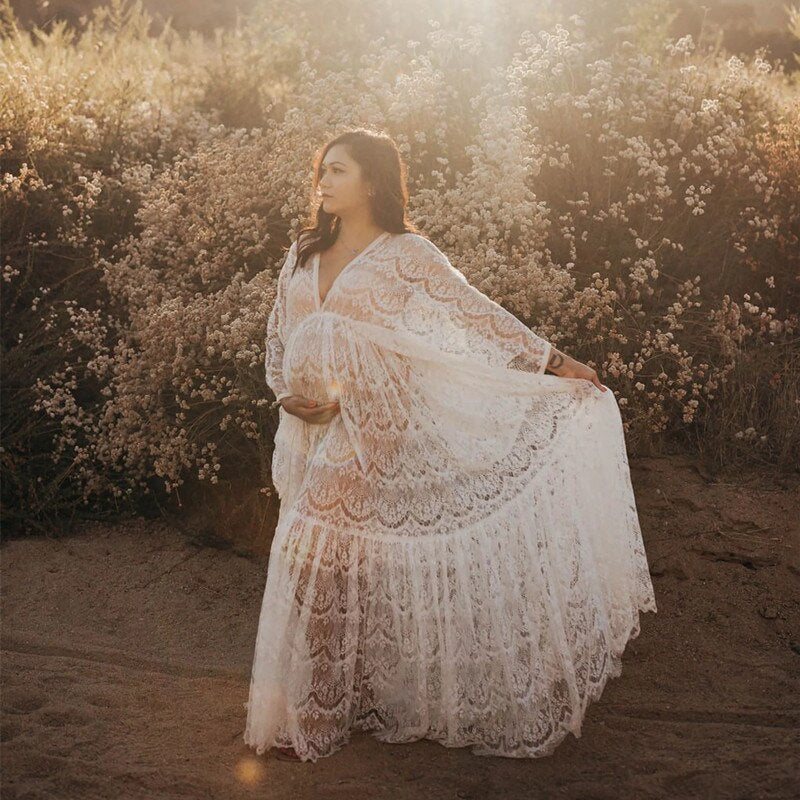 BB Boho Lace Dresses for Maternity Photoshoots